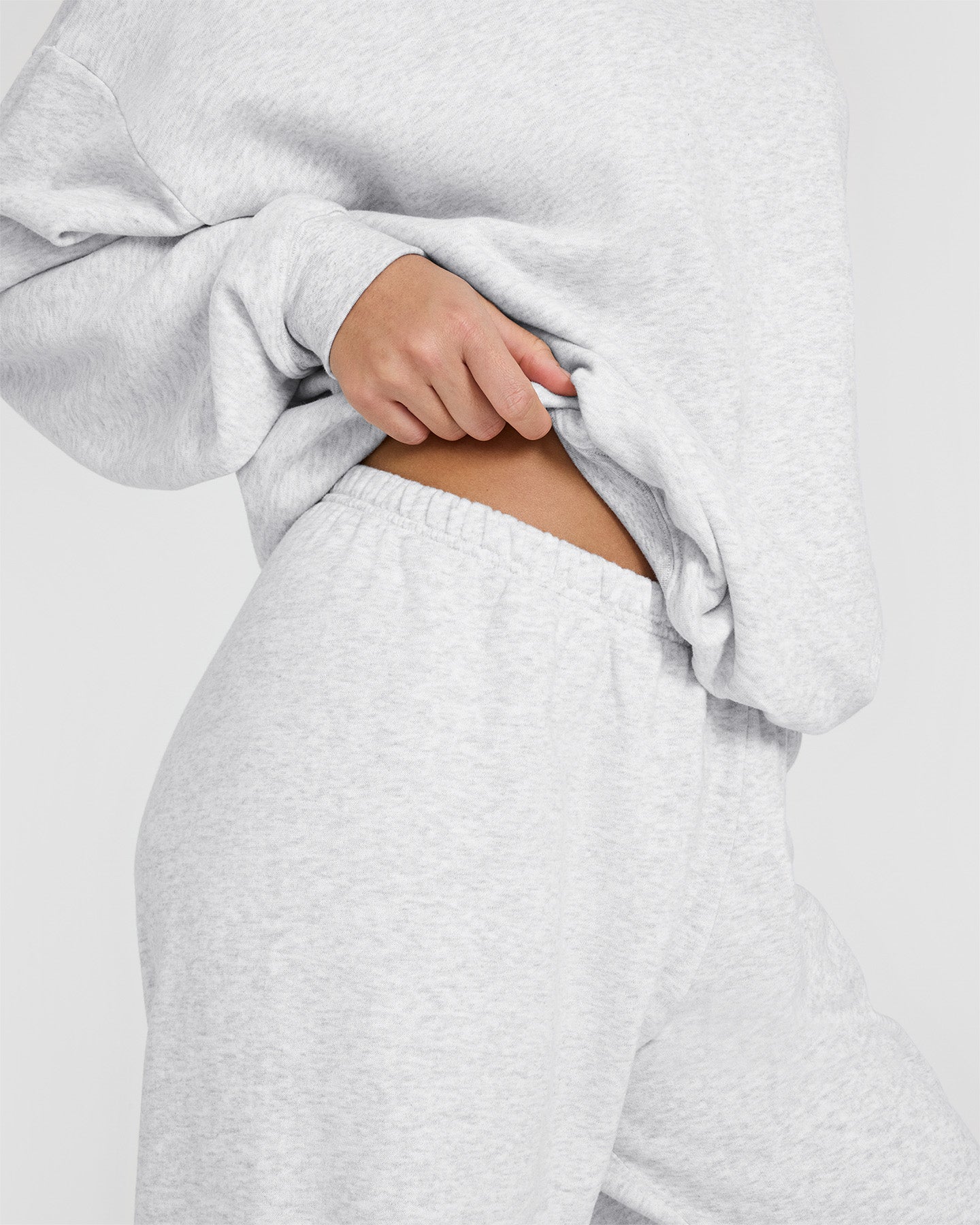 Mid Weight Jogger - Light Grey Marl