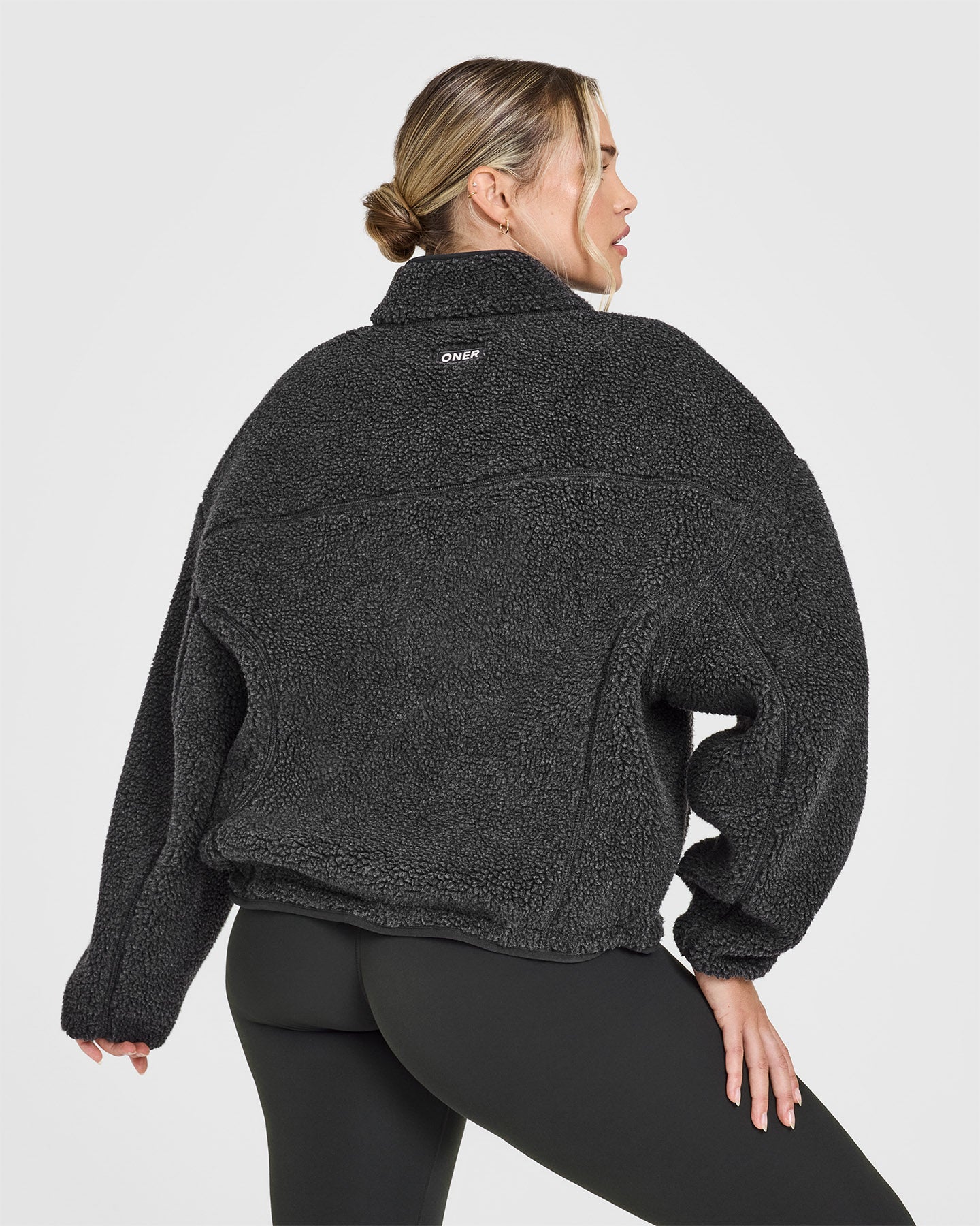 Zip Through Fleece Jacket - Washed Grey