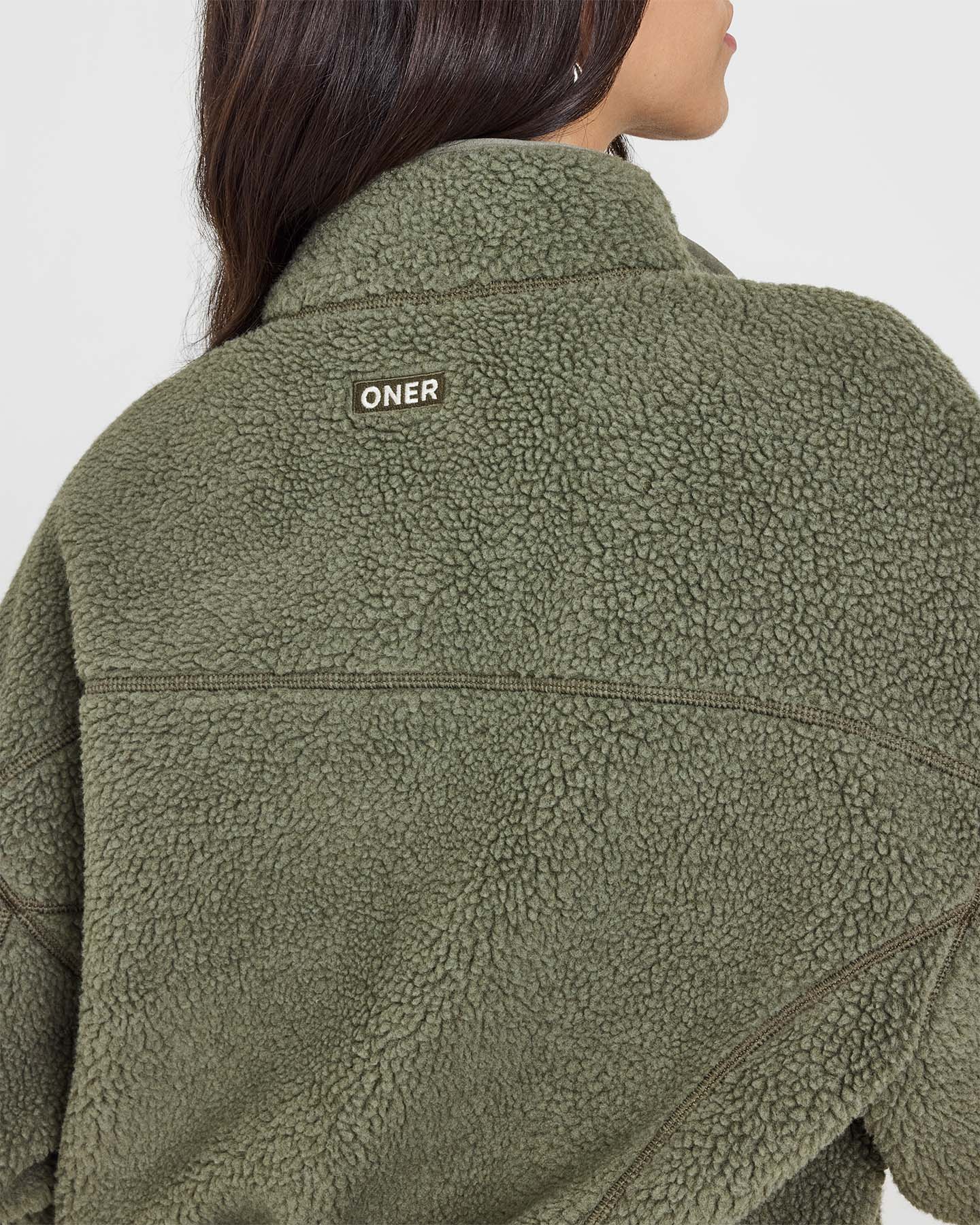Zip Through Fleece Jacket - Alpine Green