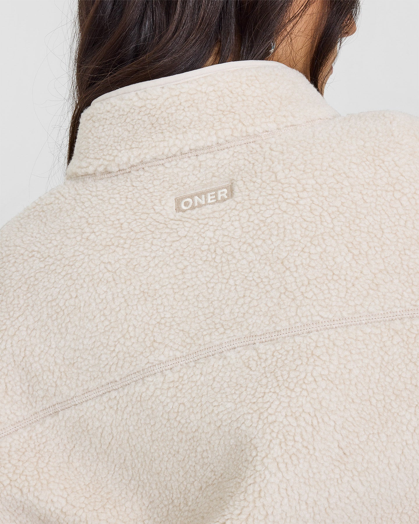 Zip Through Fleece Jacket - Sand