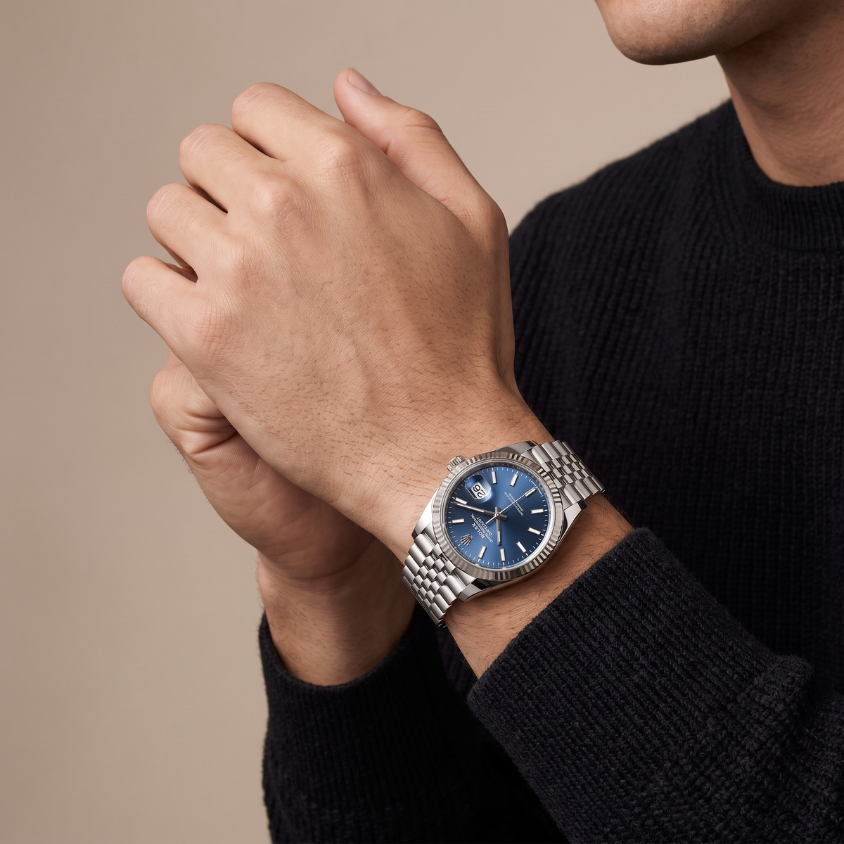 Datejust M126234 Blue Dial Stainless Steel Automatic Men's Watch