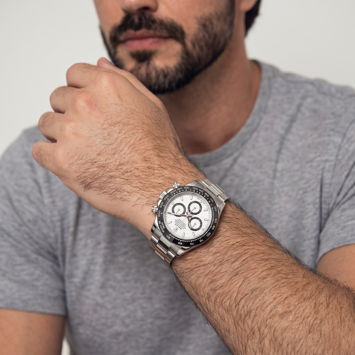 Daytona 126500 Ceramic Bezel White Panda Dial Automatic Watch