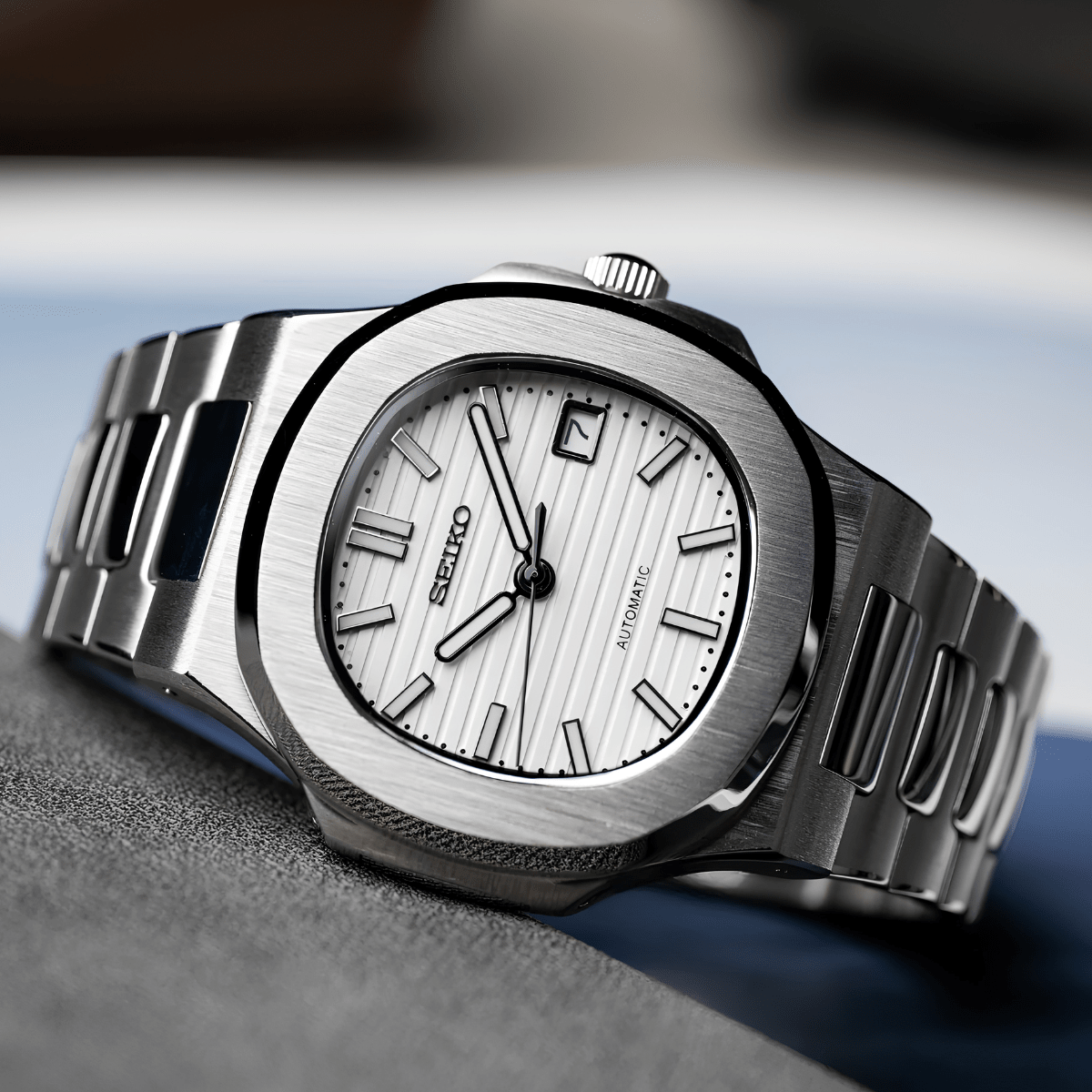 Seiko Mod Nautilus White