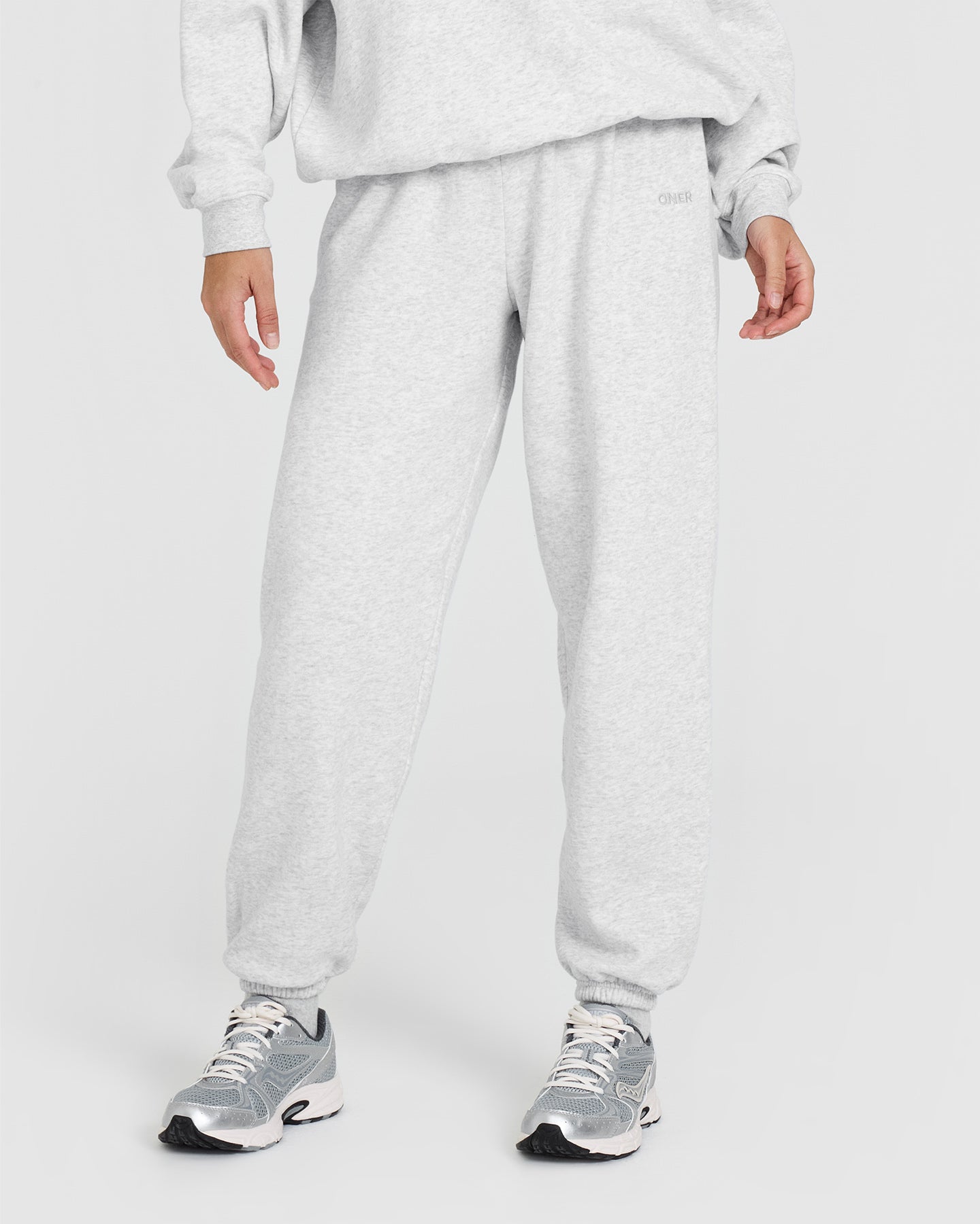 Mid Weight Jogger - Light Grey Marl