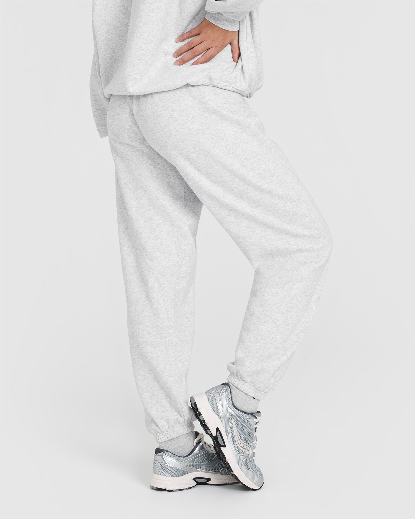 Mid Weight Jogger - Light Grey Marl