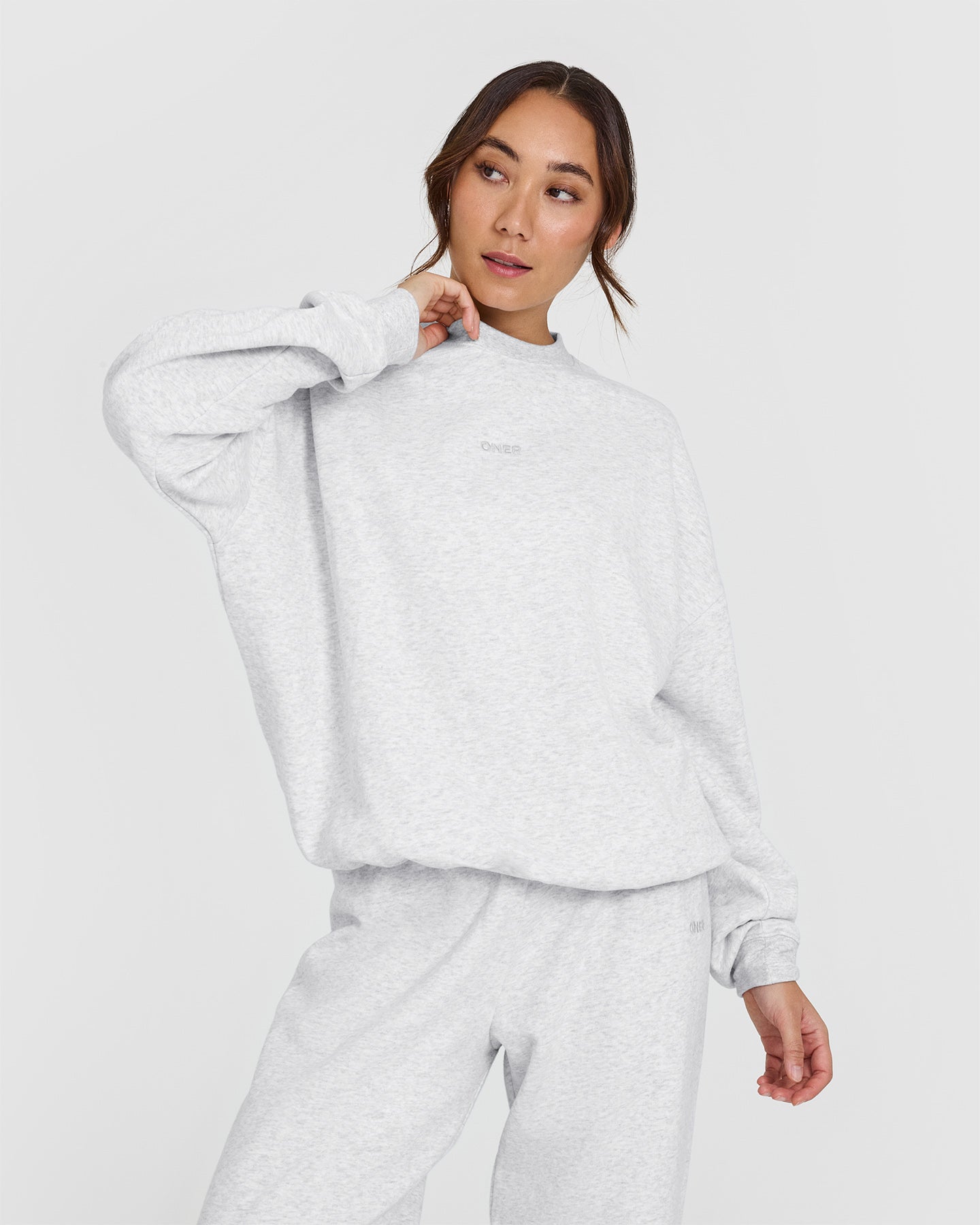 Mid Weight Sweatshirt - Light Grey Marl