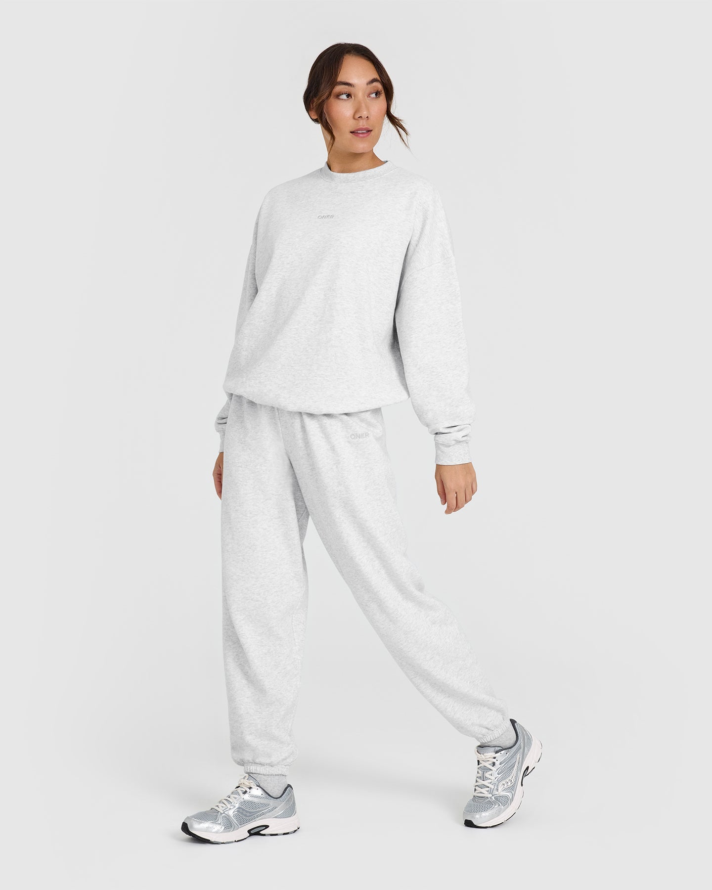 Mid Weight Sweatshirt - Light Grey Marl