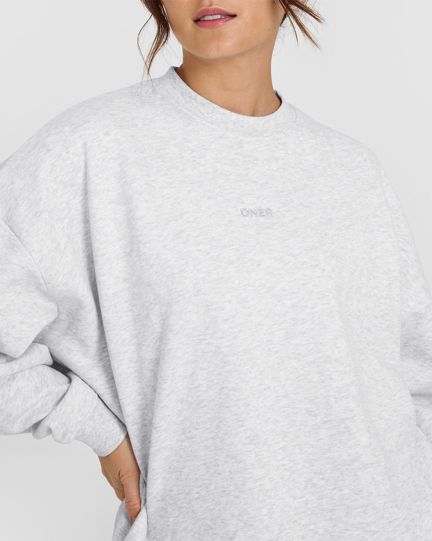 Mid Weight Sweatshirt - Light Grey Marl