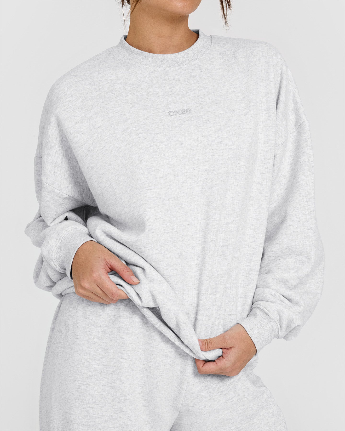 Mid Weight Sweatshirt - Light Grey Marl