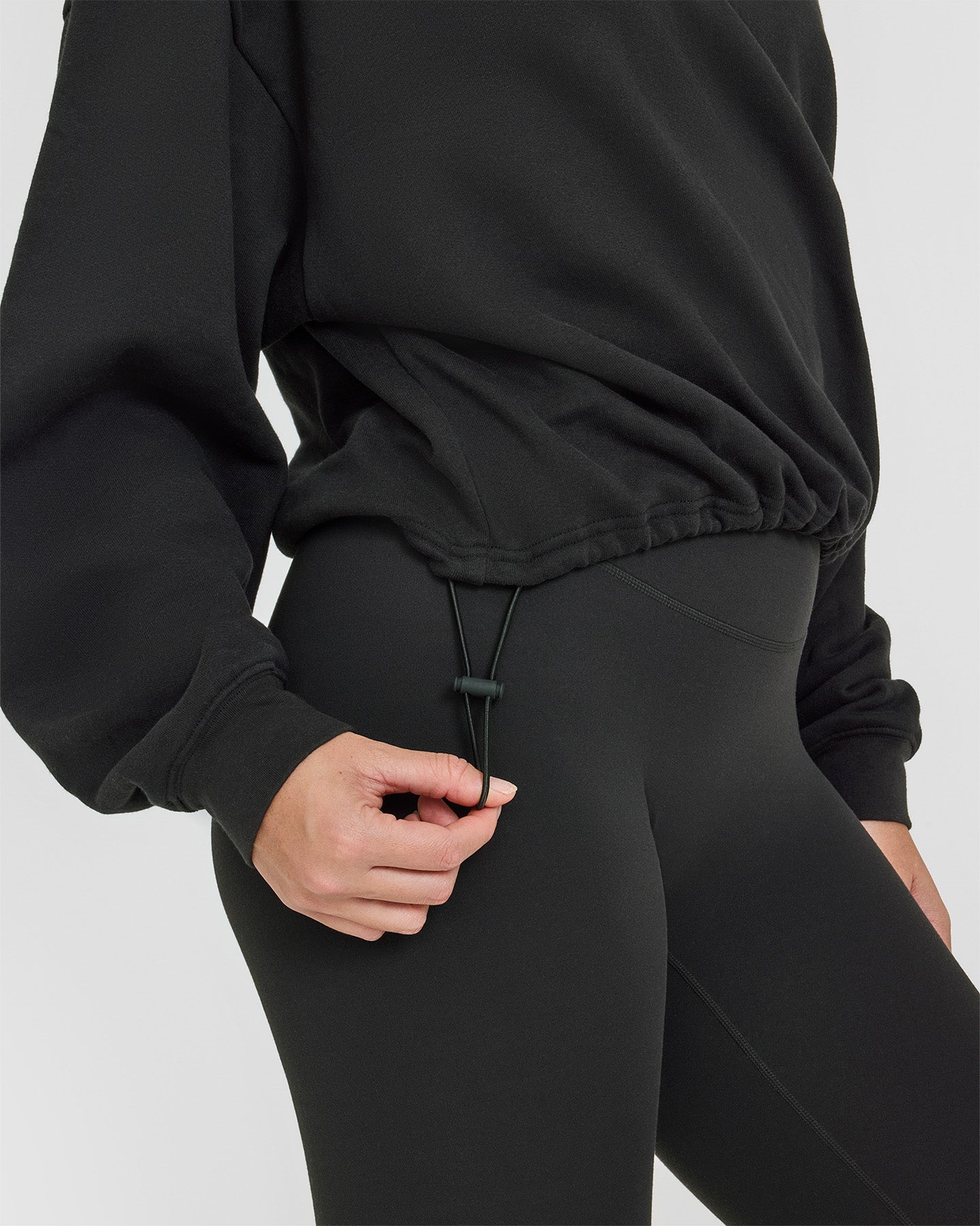 Mid Weight 1/4 Zip Sweatshirt - Black
