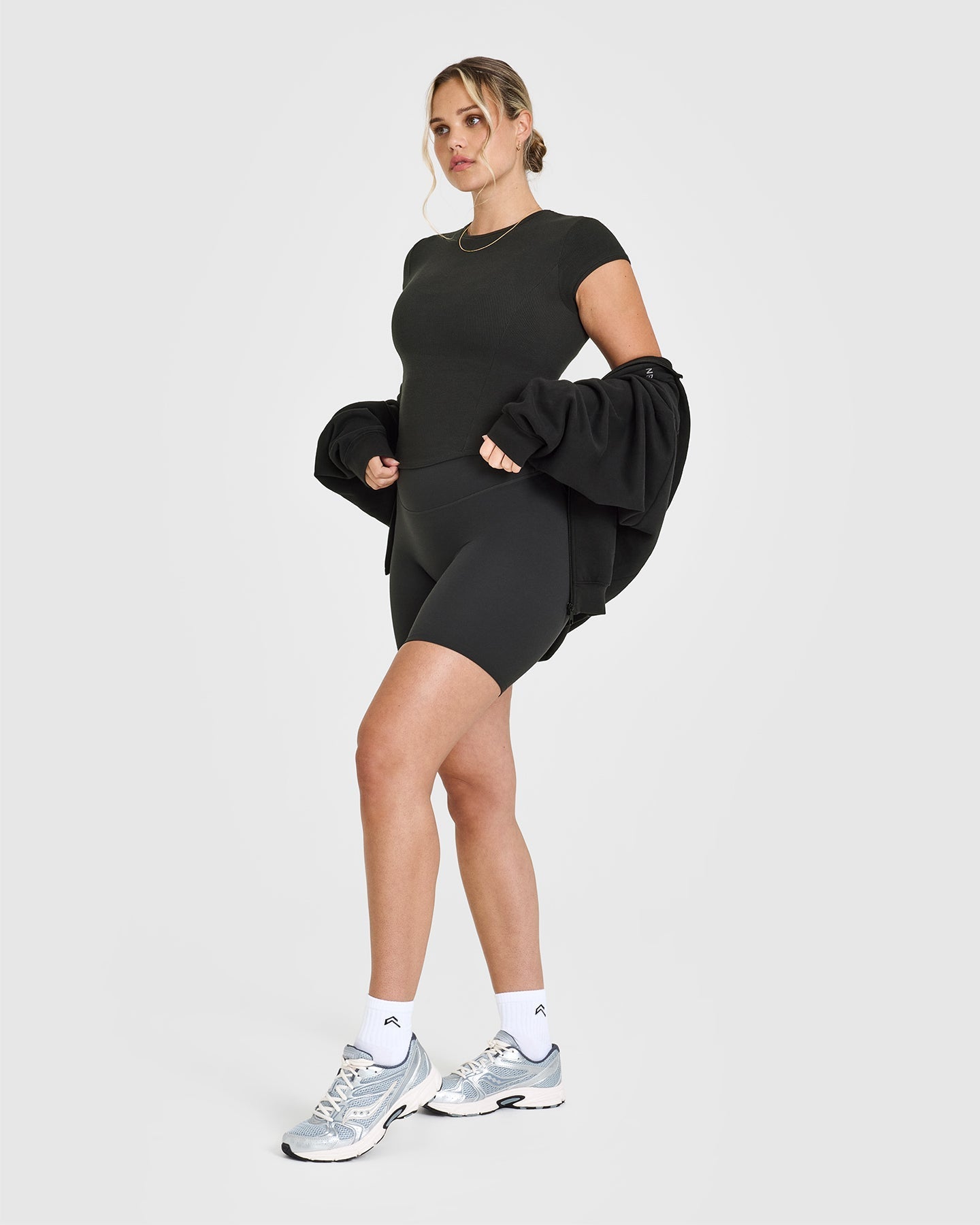 Mellow Rib Mid T-Shirt - Soft Black