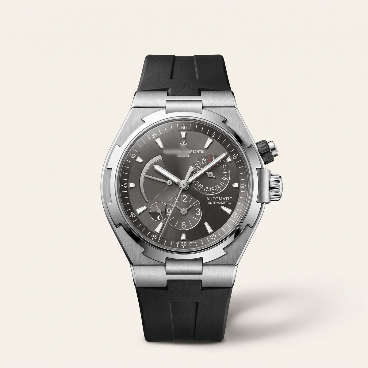 Constantin Overseas 47450 Dual Time Grey Dial Men's Watch