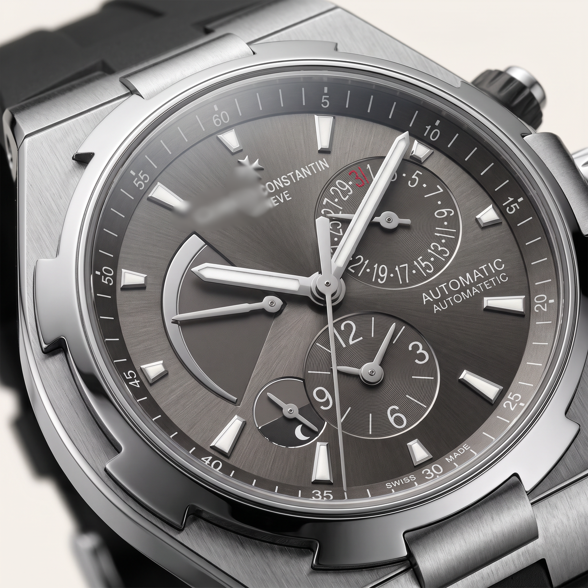 Constantin Overseas 47450 Dual Time Grey Dial Men's Watch