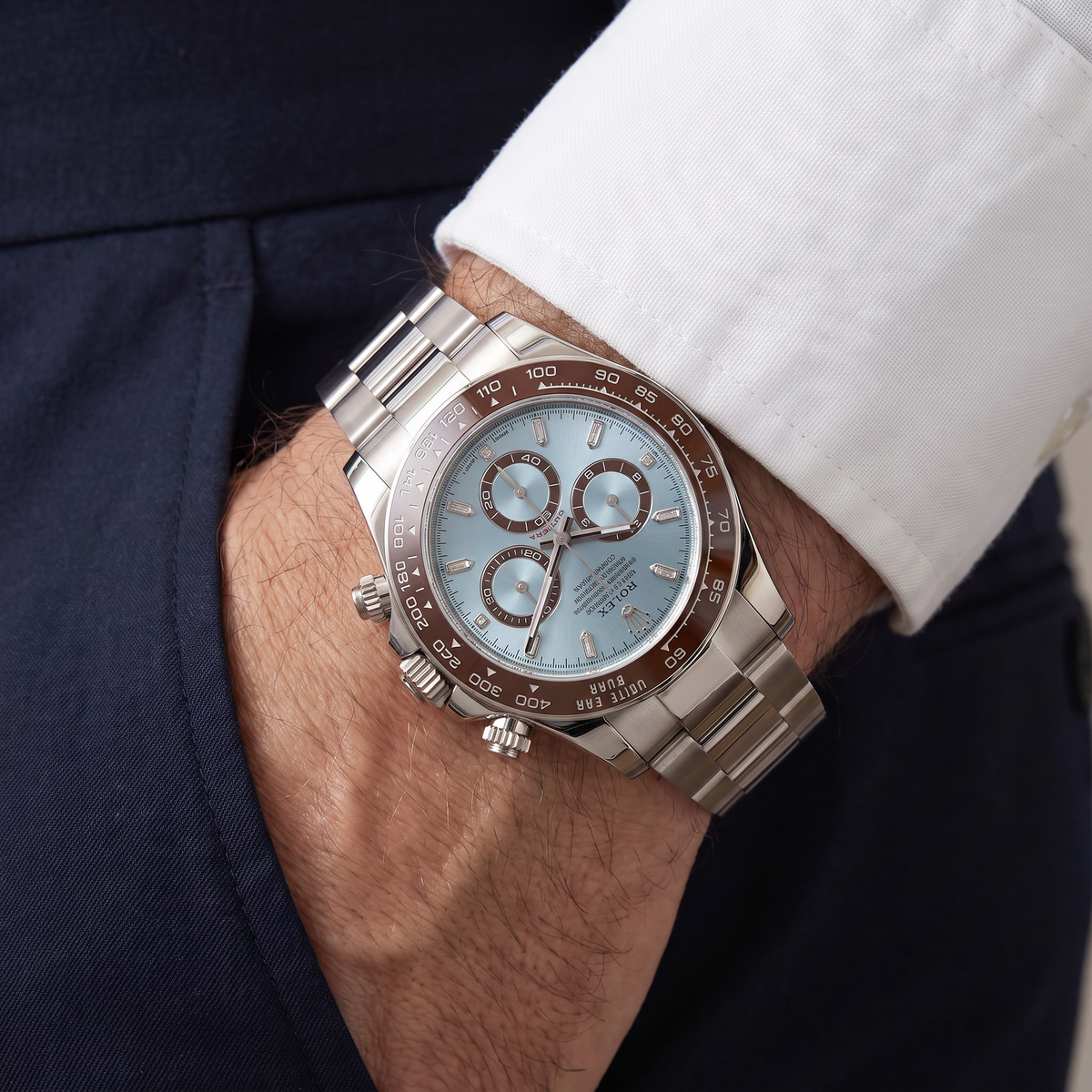 Cosmograph Daytona 126506 Ice Blue Diamond Dial Automatic Men's Watch