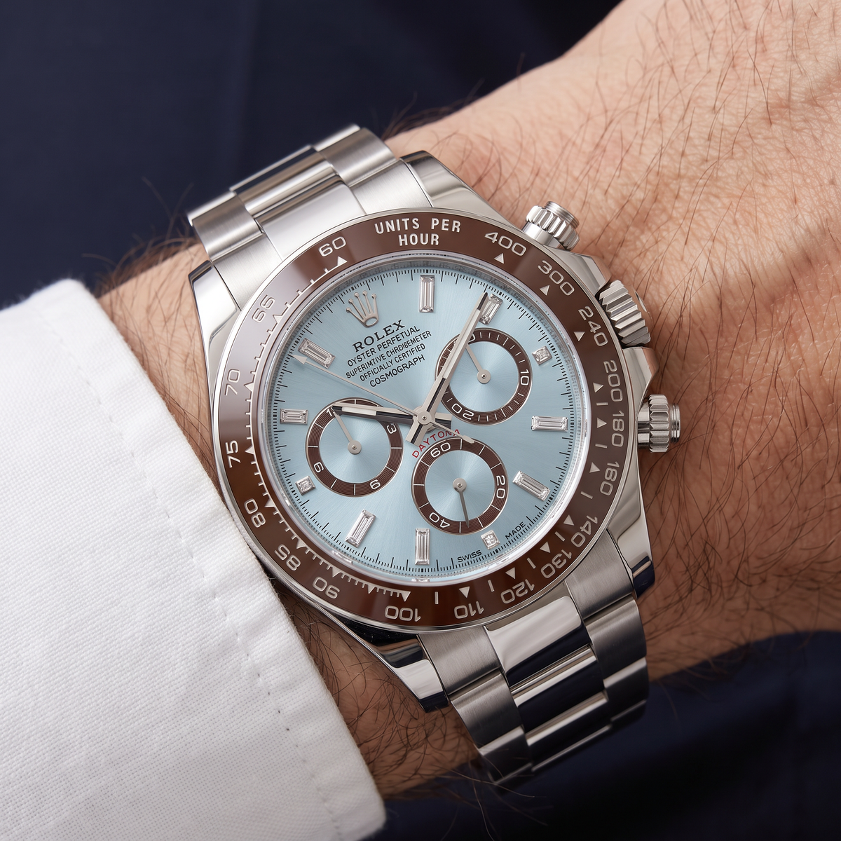 Cosmograph Daytona 126506 Ice Blue Diamond Dial Automatic Men's Watch