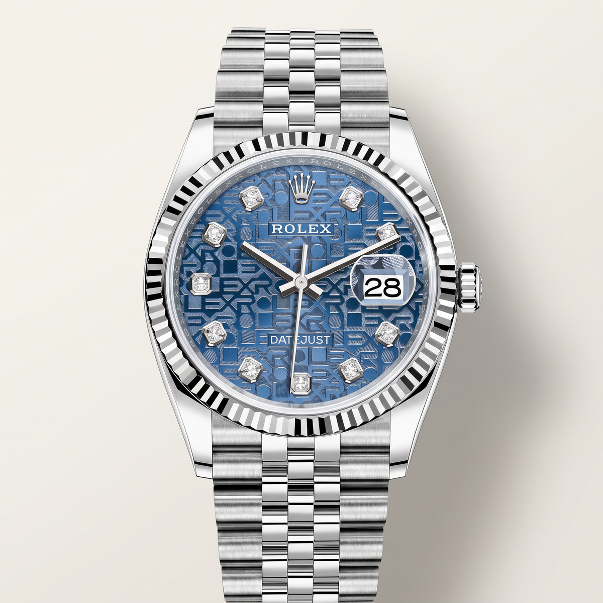 Datejust Blue Computer Dial Stainless Steel Jubilee Automatic Watch