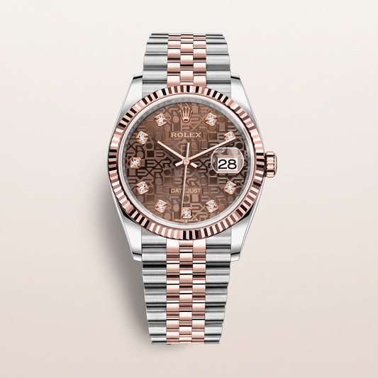 Datejust Chocolate Computer Dial Stainless Steel Rose Tone Automatic Watch
