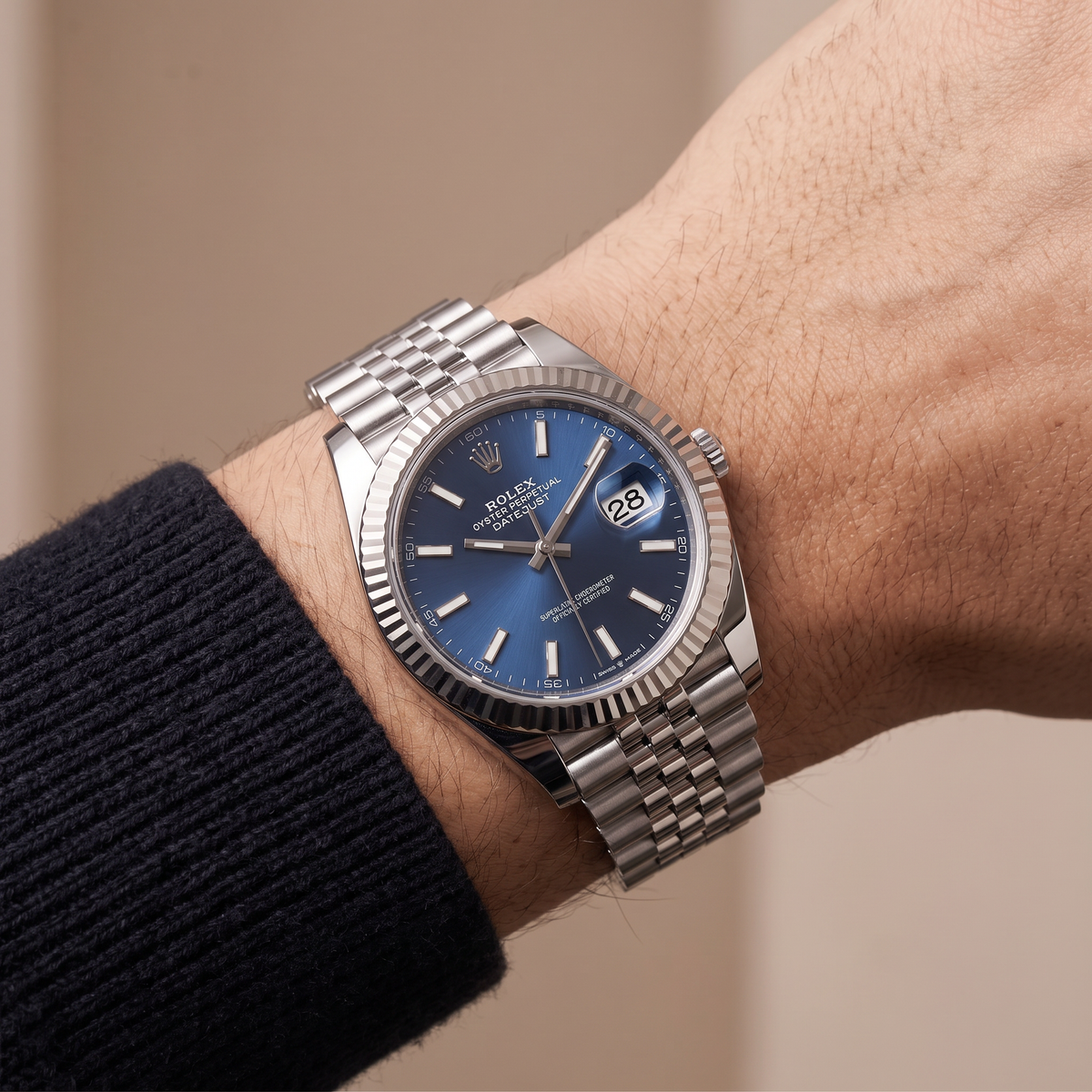 Datejust M126234 Blue Dial Stainless Steel Automatic Men's Watch