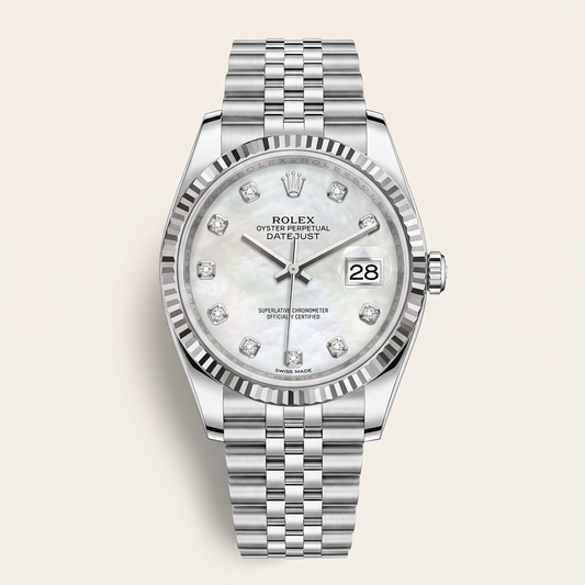 Datejust Mother of Pearl And Diamonds Dial, Stainless Steel Automatic Watch