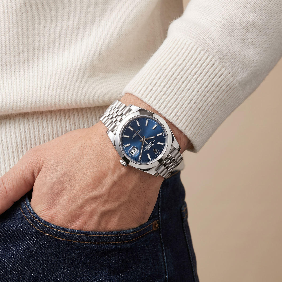 Datejust Oyster Oystersteel Blue Dial Men's Watch