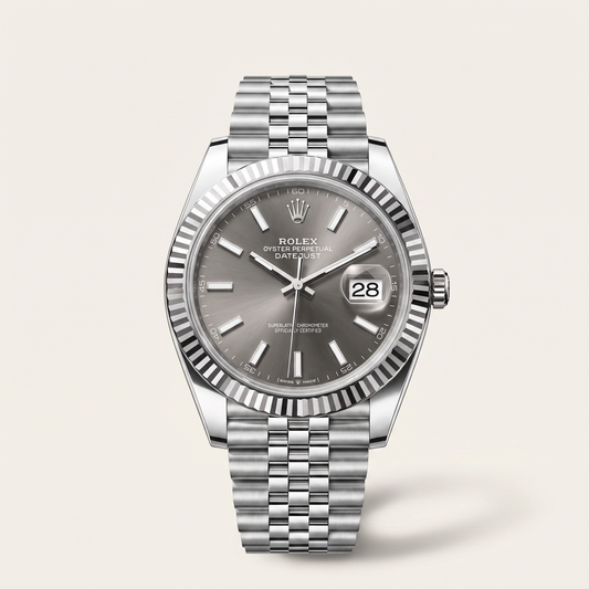 Datejust Oyster Perpetual Oystersteel Grey Dial Men's Watch