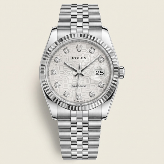Datejust Silver Computer Dial Stainless Steel Oyster Perpetual Automatic Watch