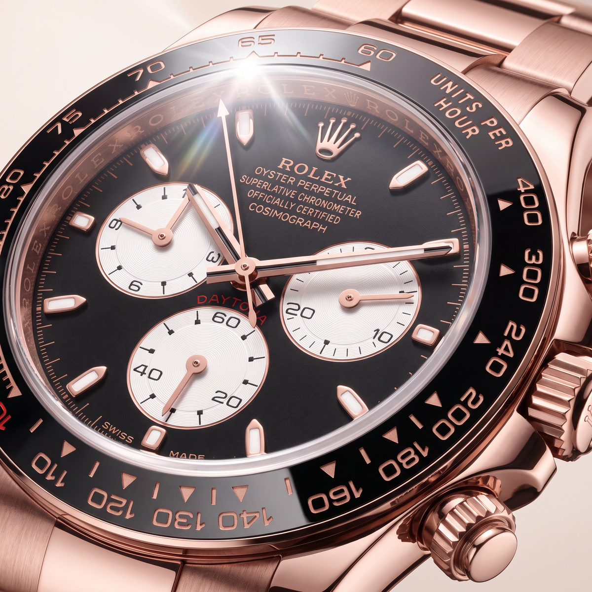 Daytona ‘Le Mans’ Everose Gold Bright Black Dial Men's Watch