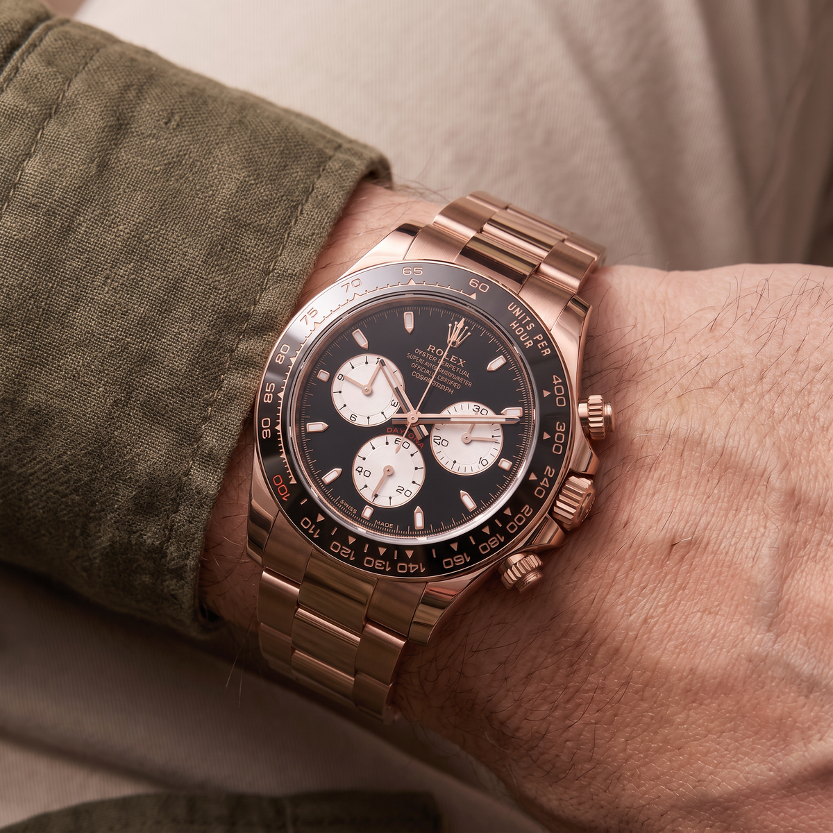 Daytona ‘Le Mans’ Everose Gold Bright Black Dial Men's Watch