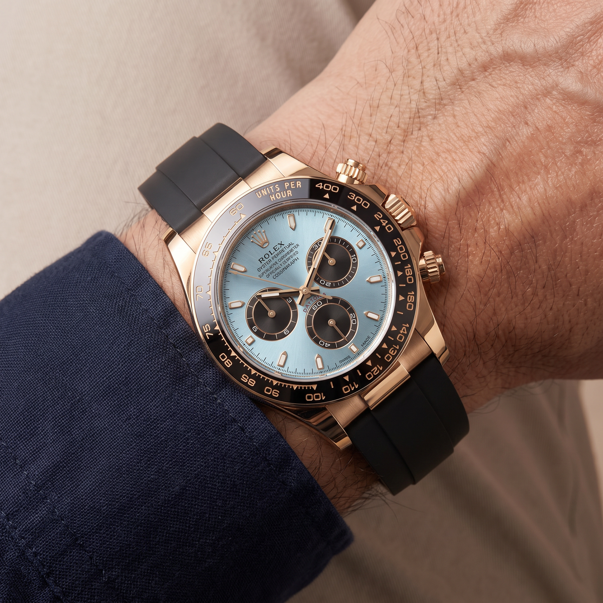 Daytona Yellow Gold Turquoise Dial Automatic Men's Watch