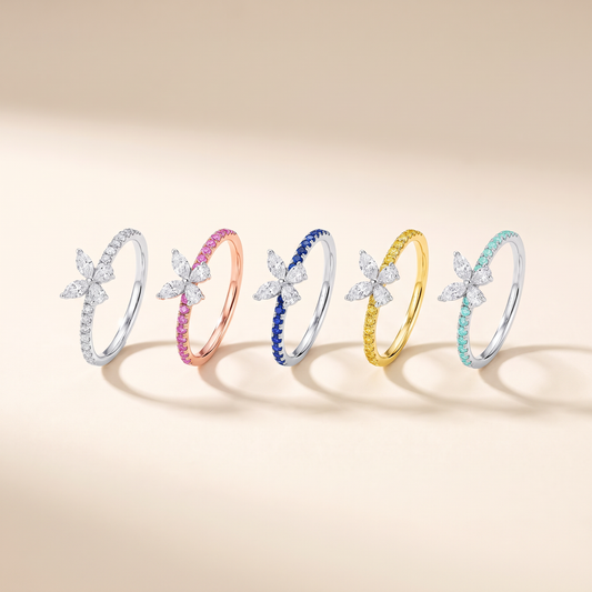 G Mini Butterfly Pavé Ring