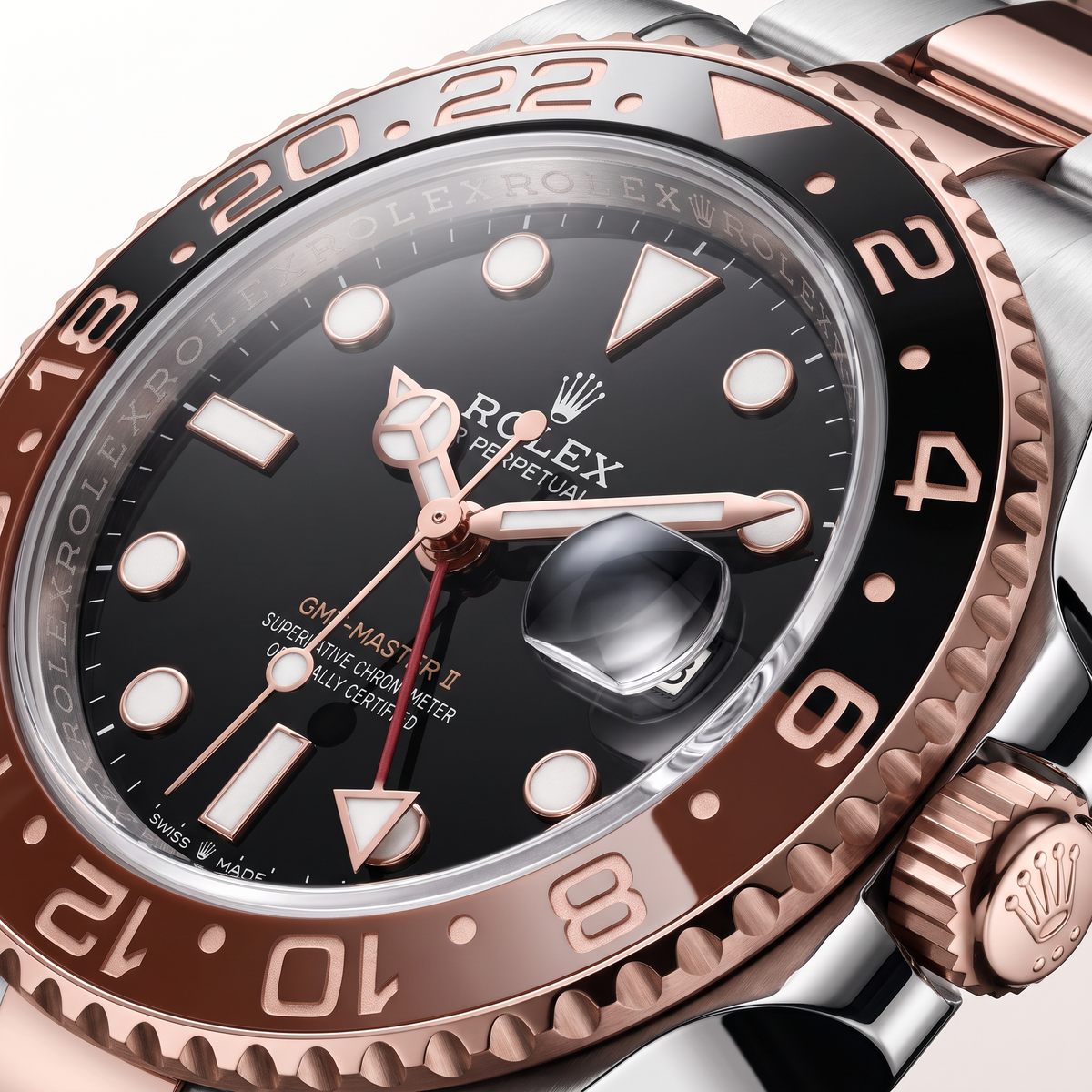 GMT-II M126711 ‘Root beer’ Black Dial Stainless Steel Automatic Watch