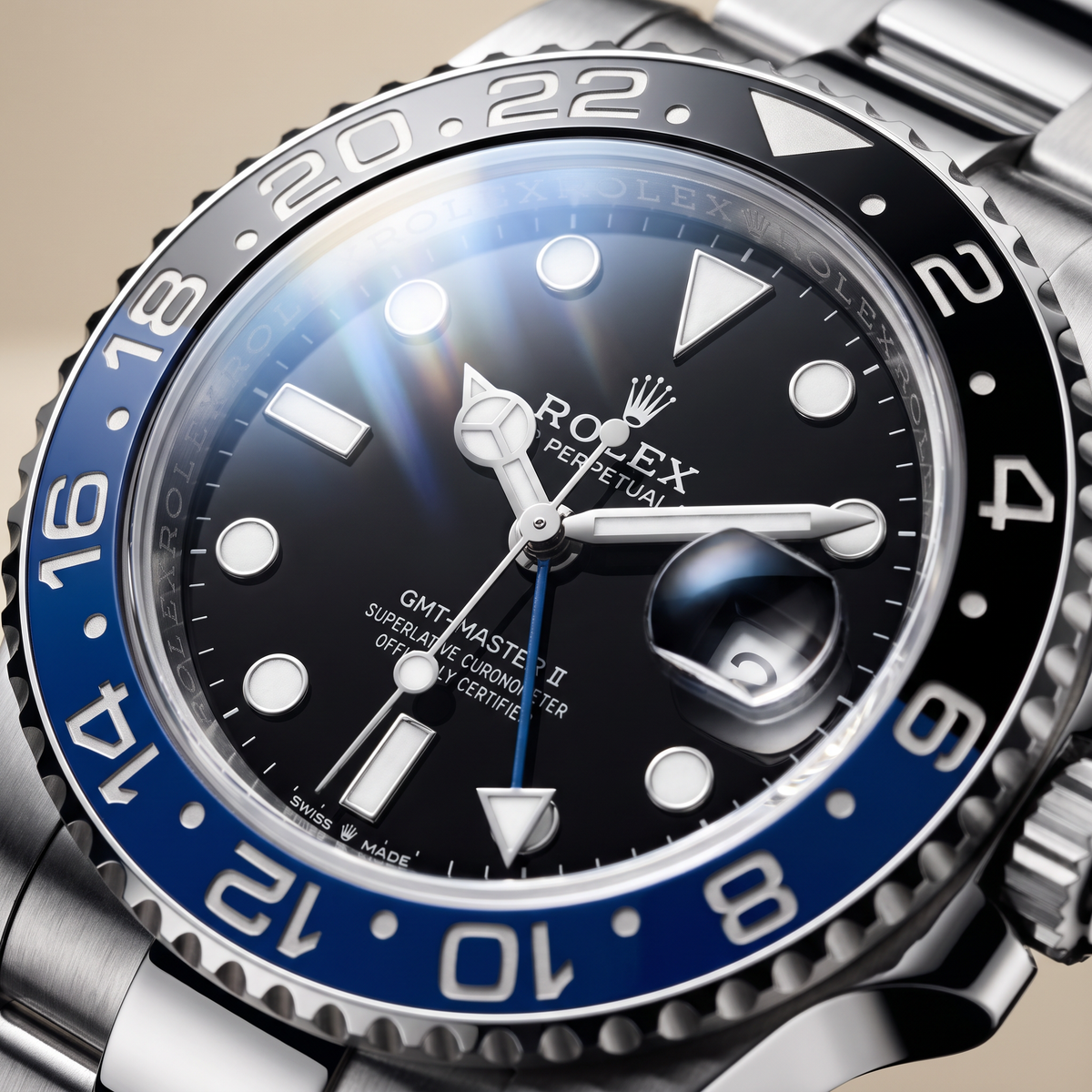 GMT-Master II 116710 Black Blue Batman Bezel Automatic Men's Watch
