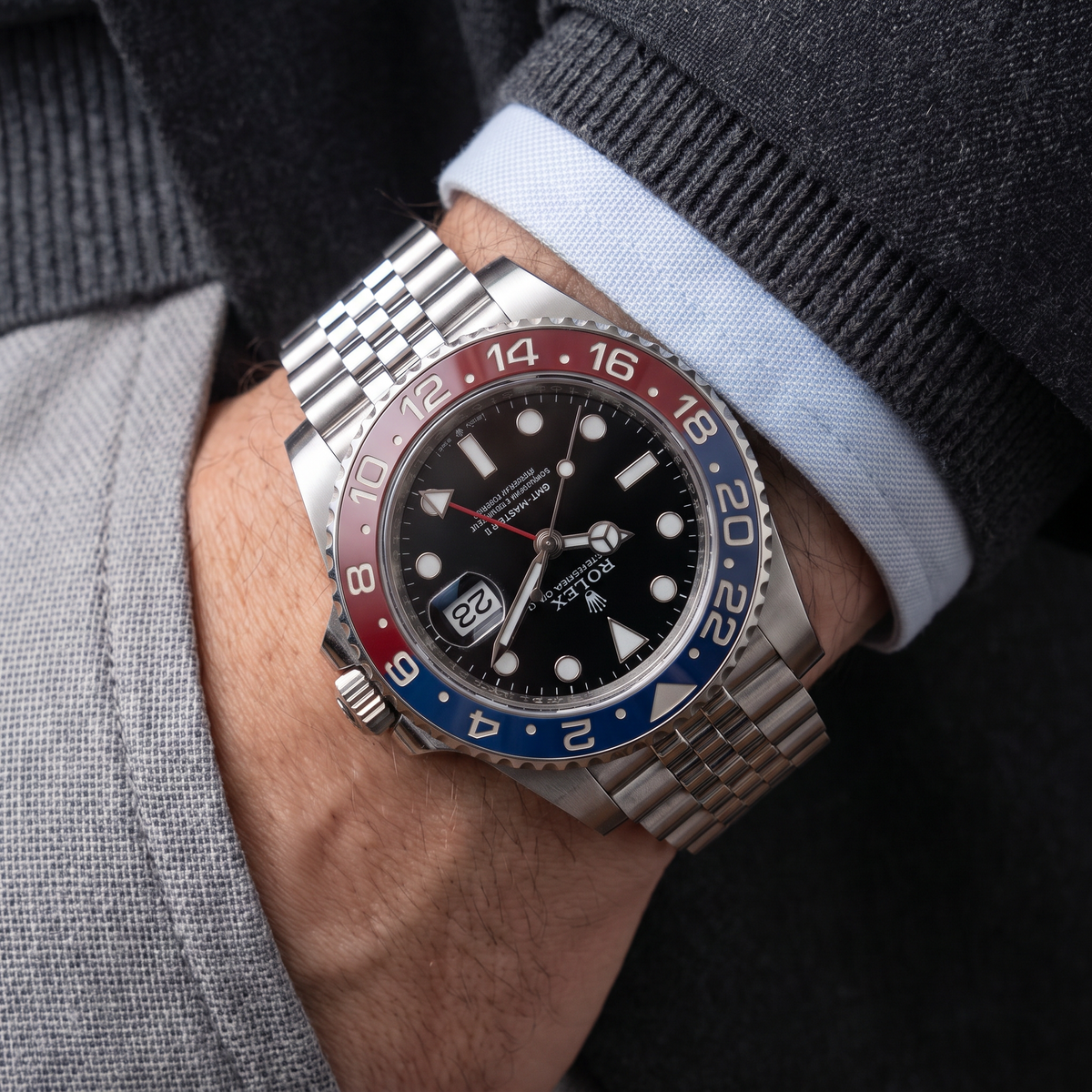 GMT-Master II 126710 Blue Red Pepsi Bezel Jubilee Automatic Men's Watch
