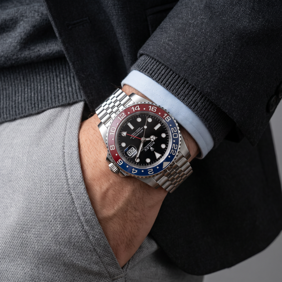 GMT-Master II 126710 Blue Red Pepsi Bezel Jubilee Automatic Men's Watch