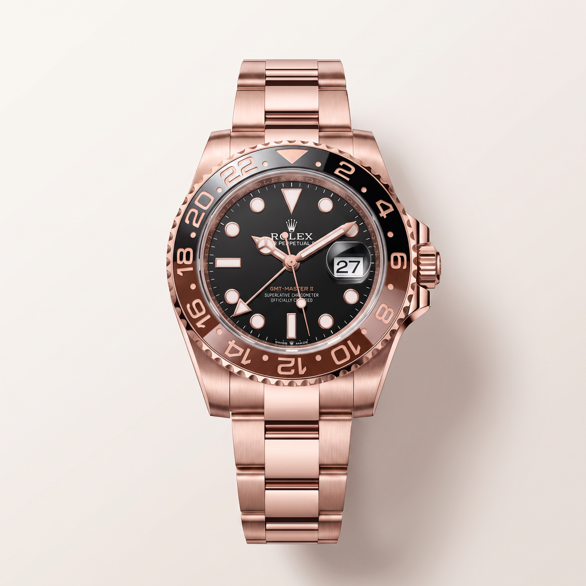 GMT-Master II 126715CHNR ‘Root beer’ Everose Gold Black Dial Automatic Watch