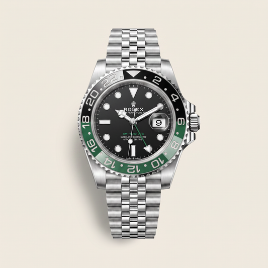 GMT Master II 126720 Sprite Bezel Steel Black Dial Automatic Men's Watch