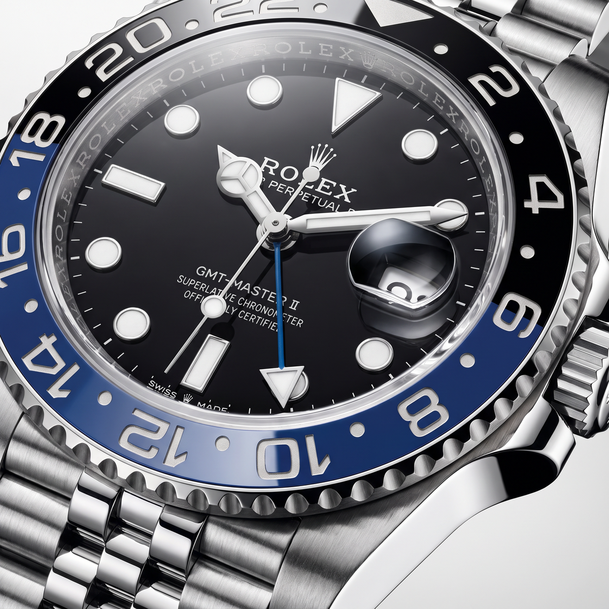 GMT-Master II  Steel Black Blue Batman Bezel Men's Watch