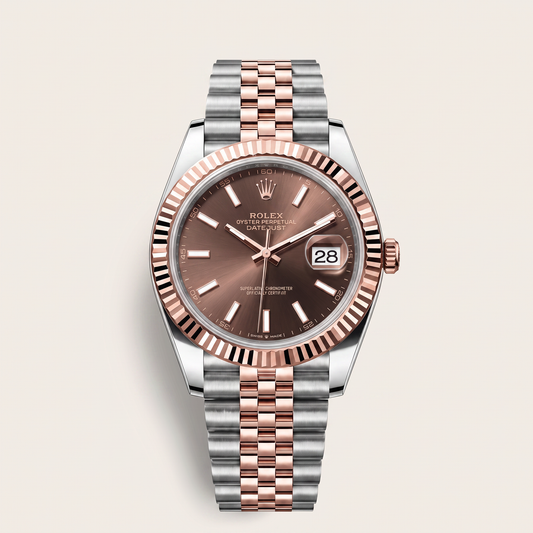 Lady-Datejust Chocolate Index Dial Everose Watch