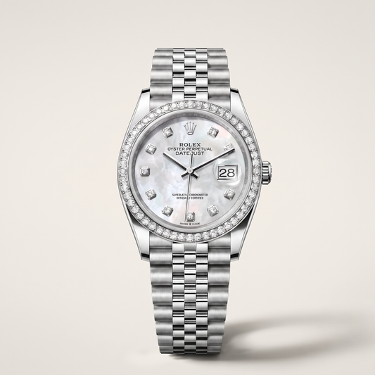 Lady-Datejust Mother-of-Pearl With Diamond Dial And Bezel Women’s Watch