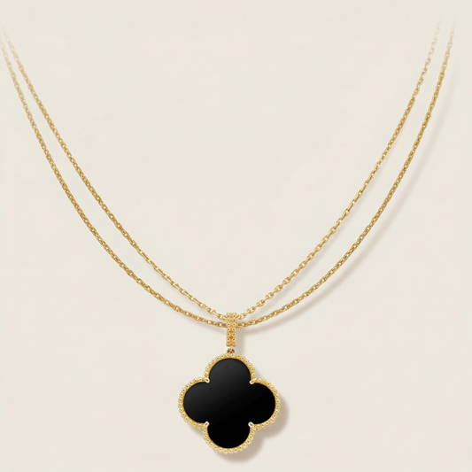 Magic Alhambra One Motif Black Clover Necklace