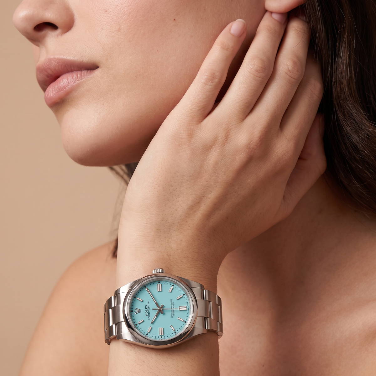 Oyster Perpetual Clean Mint Dial And Smooth Bezel Men’s Watch