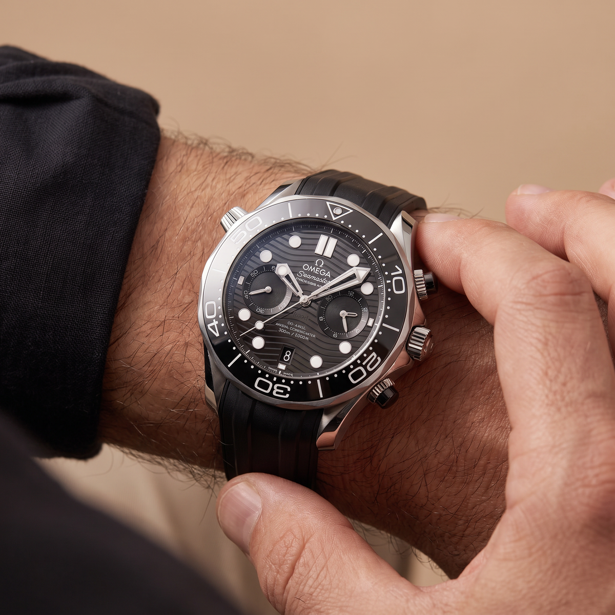 Seamaster Diver 300M Black Chronograph Men's Watch