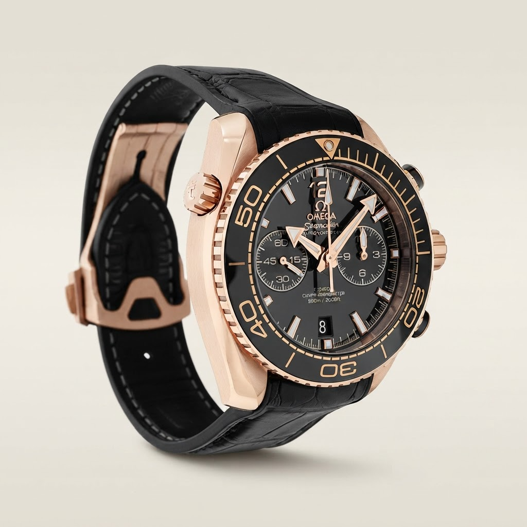 Seamaster Planet Ocean Chronograph Sedna Gold Mens Watch