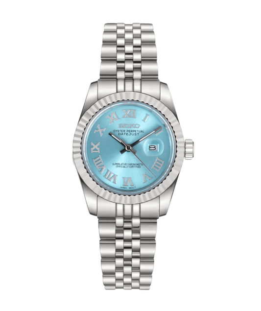 Seiko Mod Datejust Lady Roman Blue