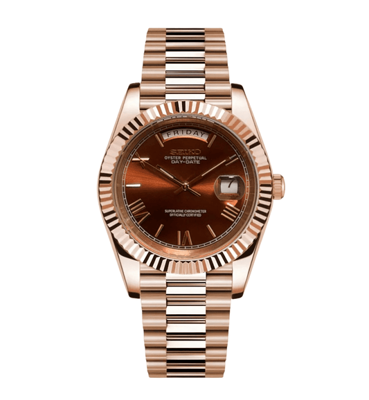 Seiko Mod Day-Date RG Roman Chocolate