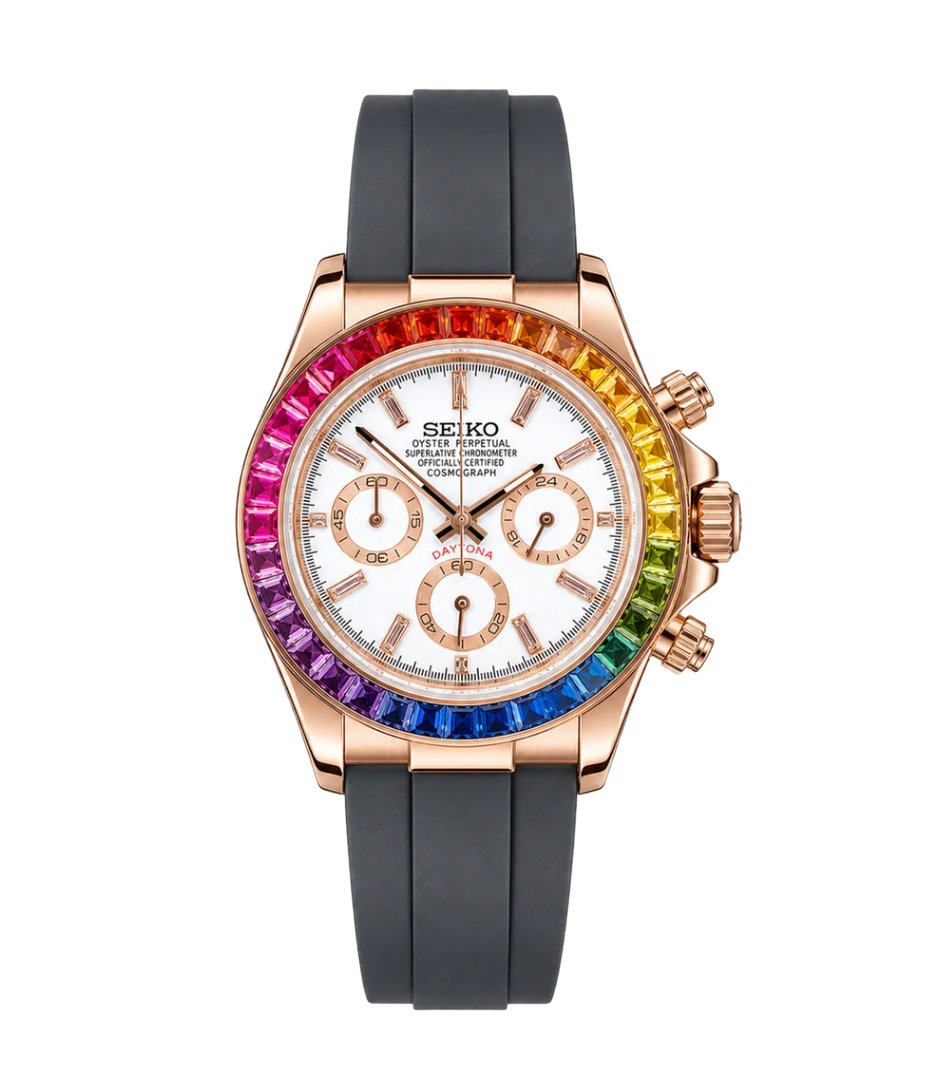 Seiko Mod Daytona Rainbow White