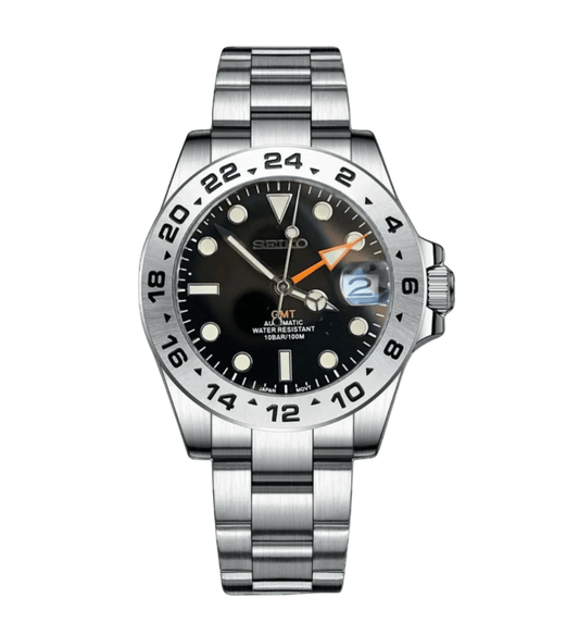 Seiko Mod GMT Explorer II Black