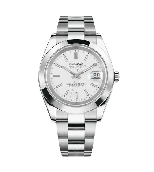 Seiko Mod Oyster Perpetual White