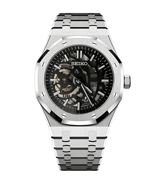 Seiko Mod Royal Oak Silver Skeleton