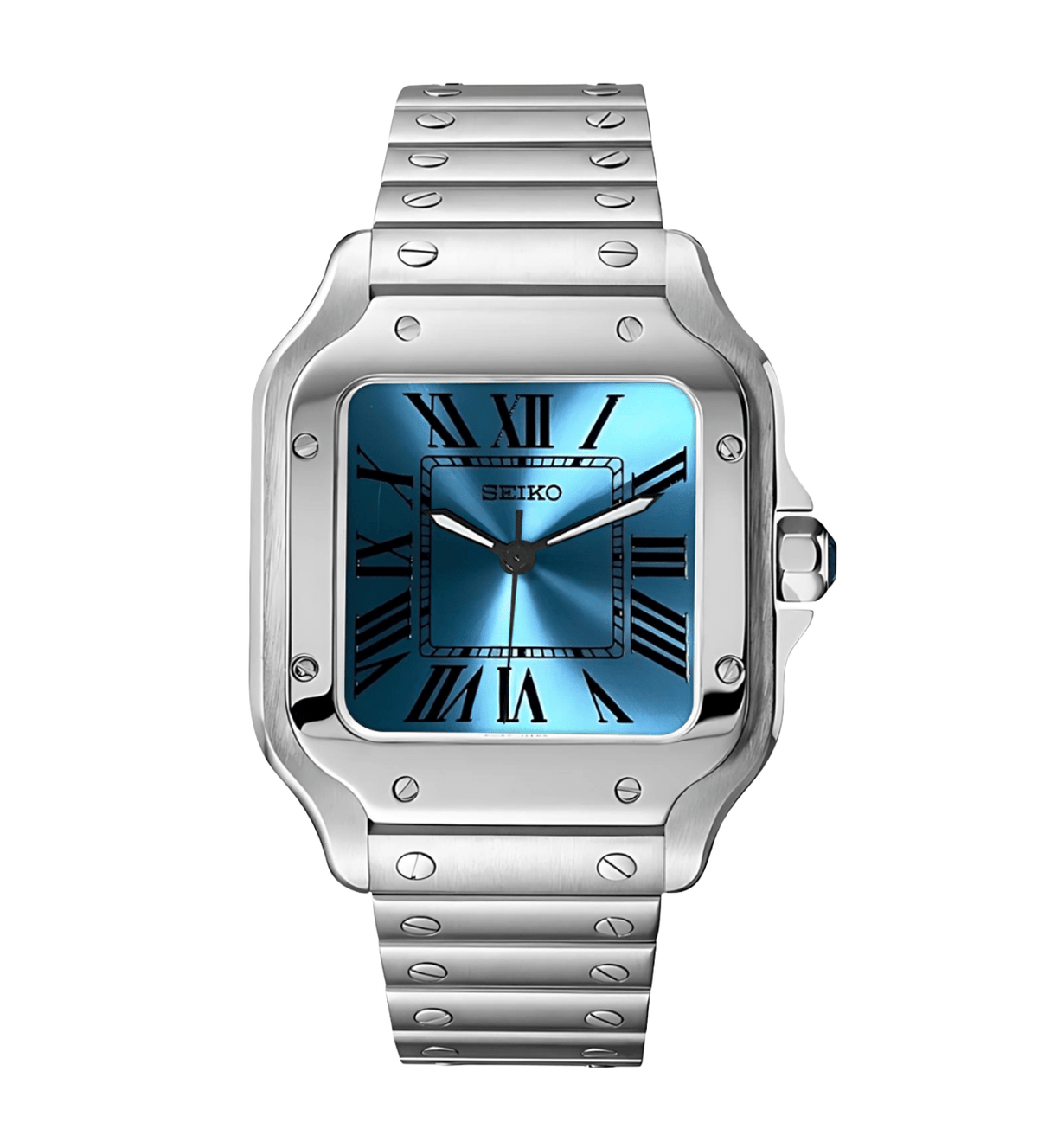 Seiko Mod Santos Ice Blue